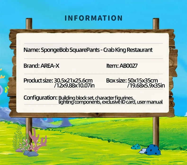 Krusty Krab Building Blocks – Cartoon Restaurant Model Set