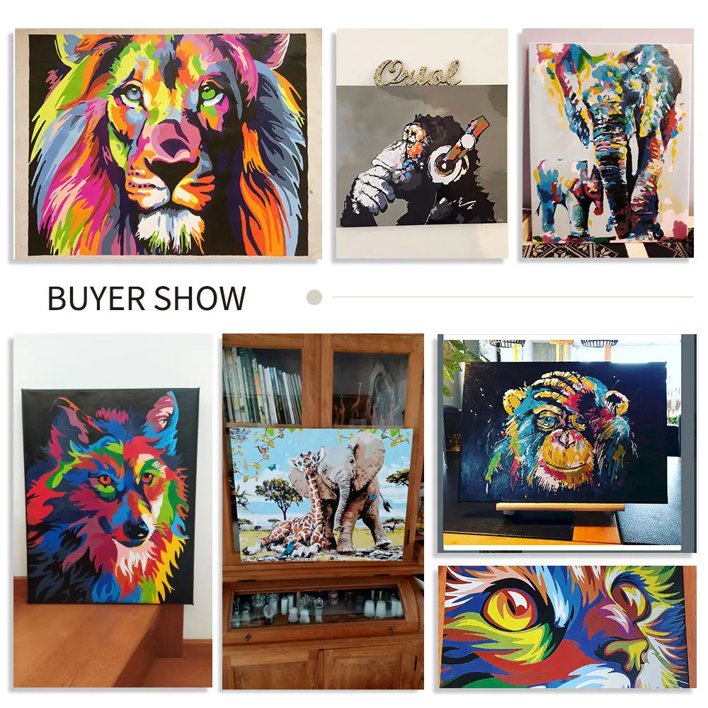 Flower Paint by Numbers Kit – DIY Wall Art for Adults