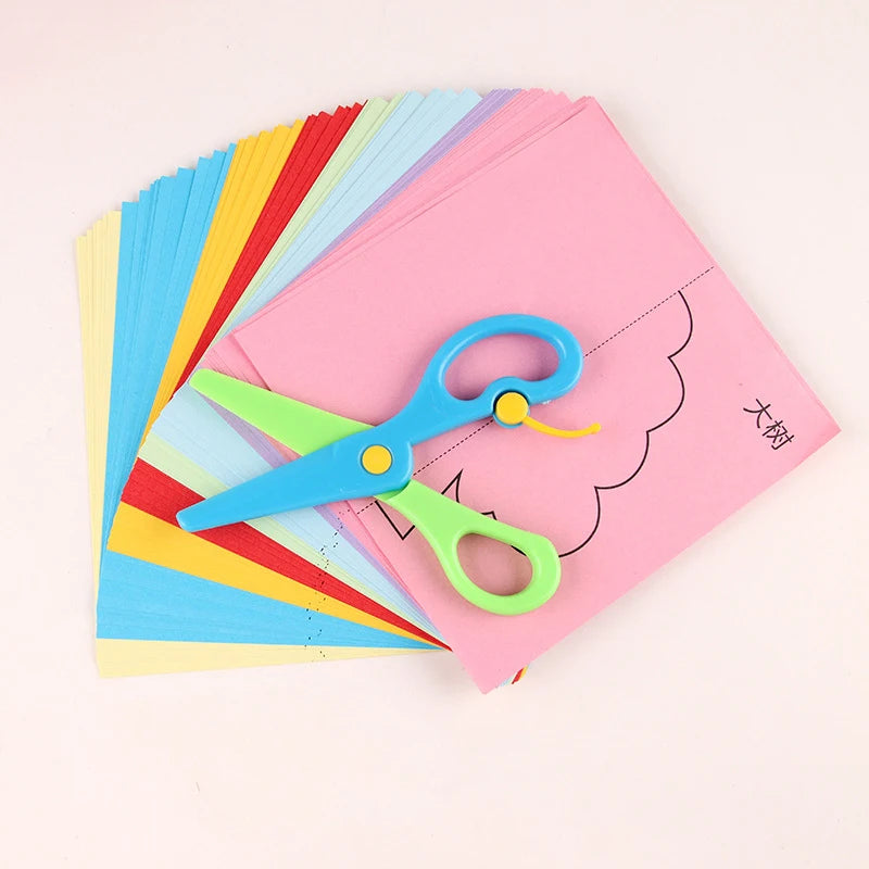 Kids Paper-Cutting Craft Set – Book & Child-Safe Scissors
