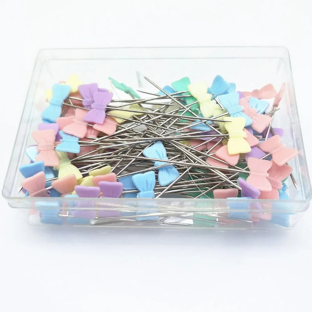 100pcs Dressmaking Pins – Stainless Steel Sewing & Embroidery Tools
