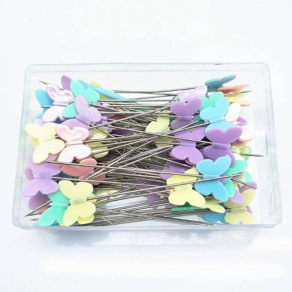 100pcs Dressmaking Pins – Stainless Steel Sewing & Embroidery Tools