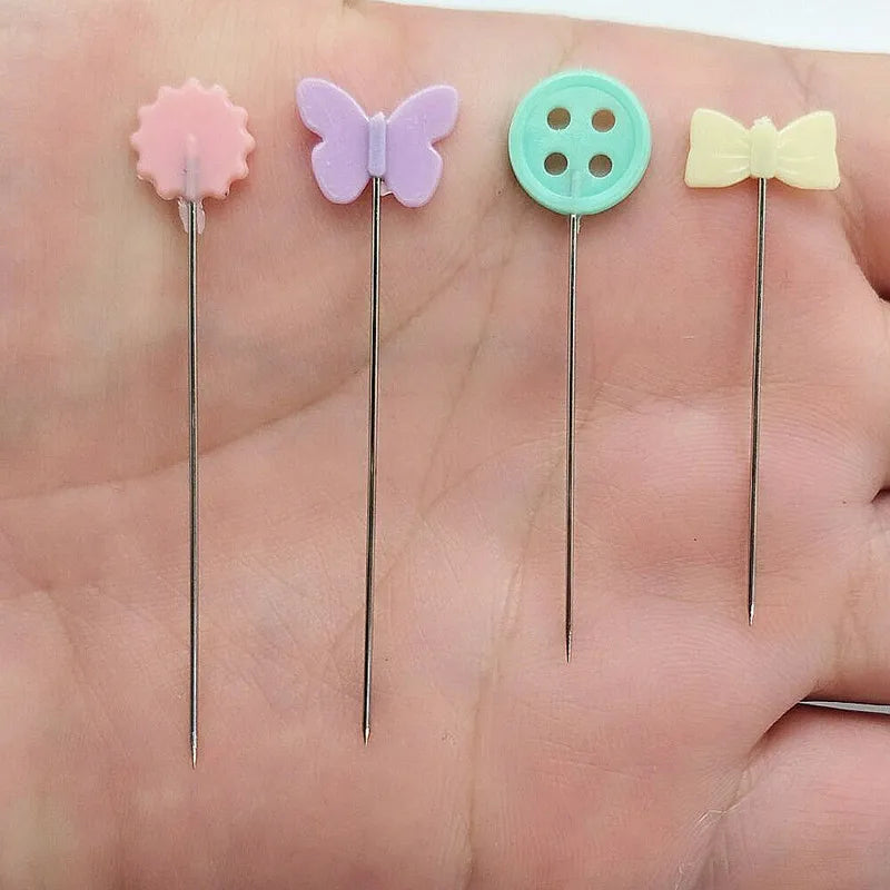 100pcs Dressmaking Pins – Stainless Steel Sewing & Embroidery Tools