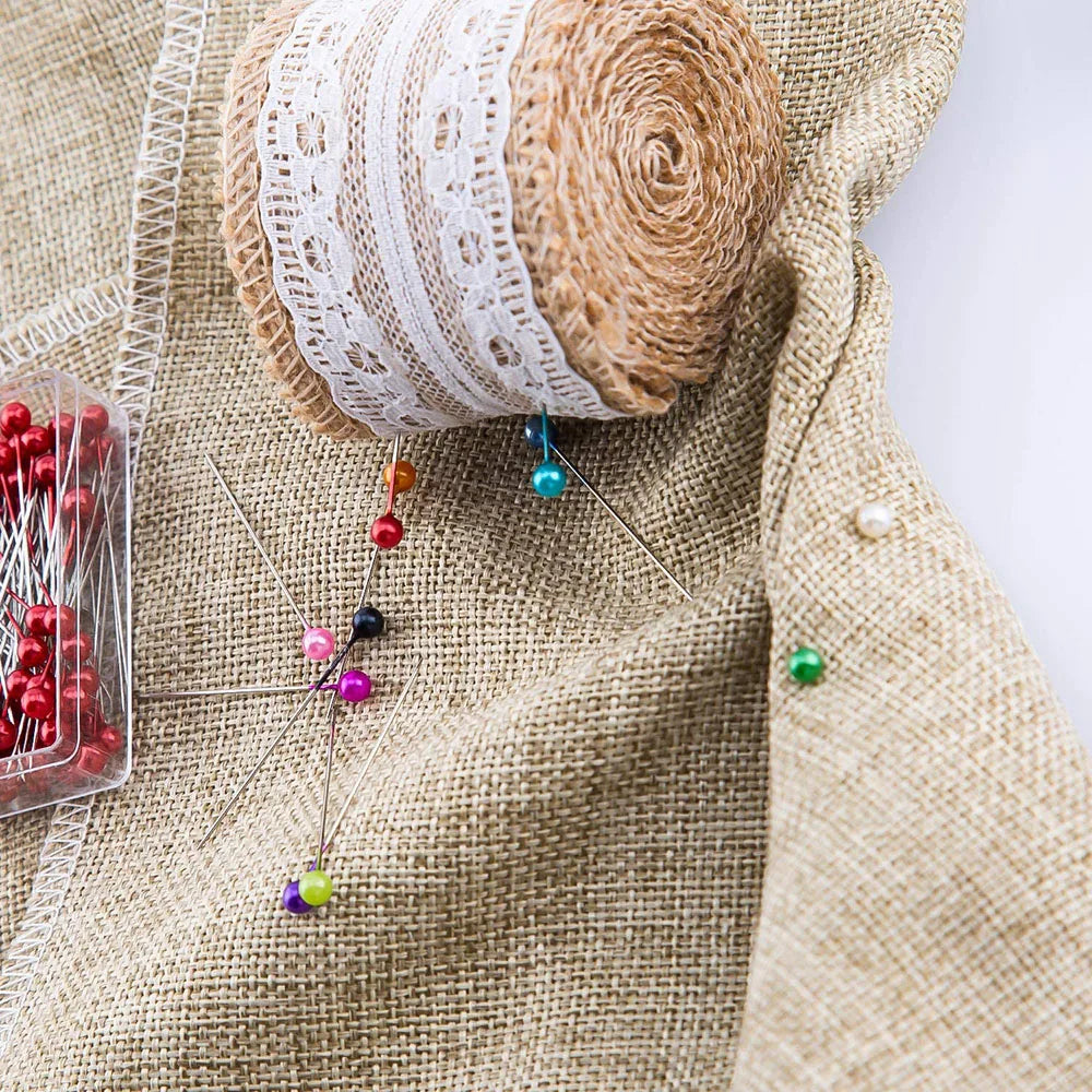 100pcs Glass Head Sewing Pins – 38mm Multicolor Quilting Pins