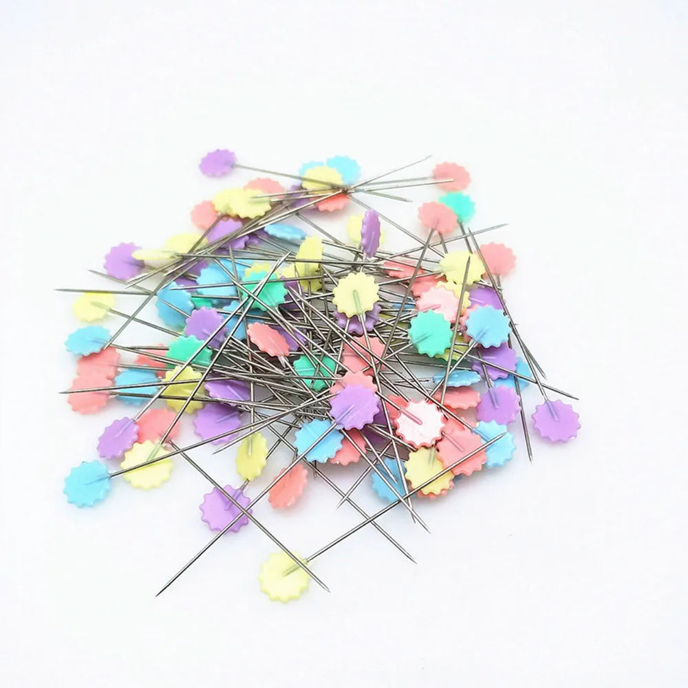 100pcs Dressmaking Pins – Stainless Steel Sewing & Embroidery Tools