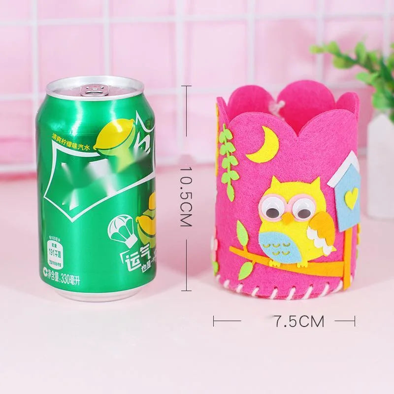 4pcs Kids DIY Pencil Holder Kit – Creative Craft Toy Set