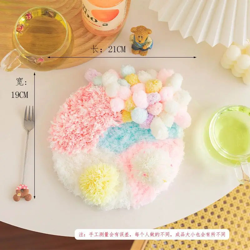 Latch Hook Coaster Kit – DIY Yarn Craft for Adults & Beginners