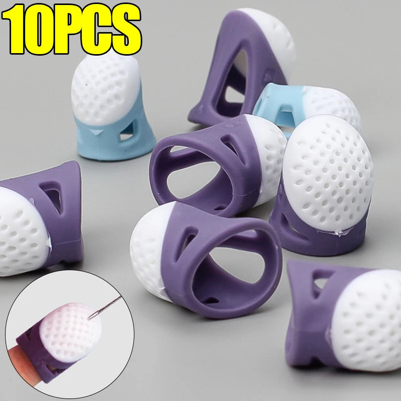 Silicone Thimble Finger Protectors – Anti-Slip Sewing Covers