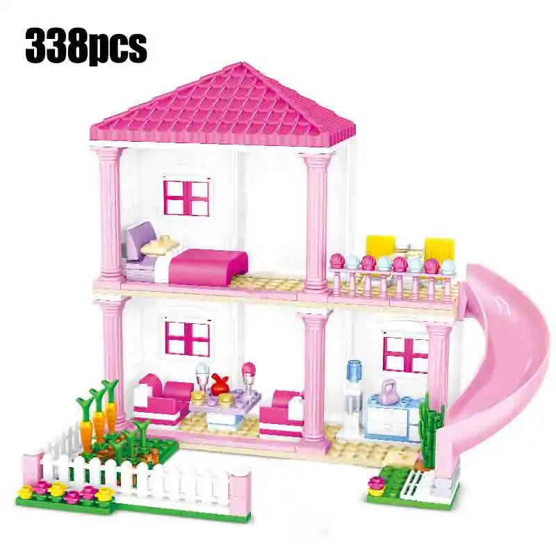ZKZC 1018pcs Summer Villa Building Set – 3-in-1 House & Garden