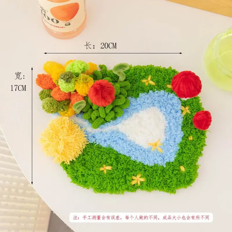 Latch Hook Coaster Kit – DIY Yarn Craft for Adults & Beginners