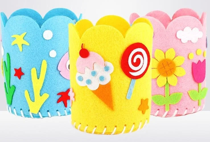 4pcs Kids DIY Pencil Holder Kit – Creative Craft Toy Set