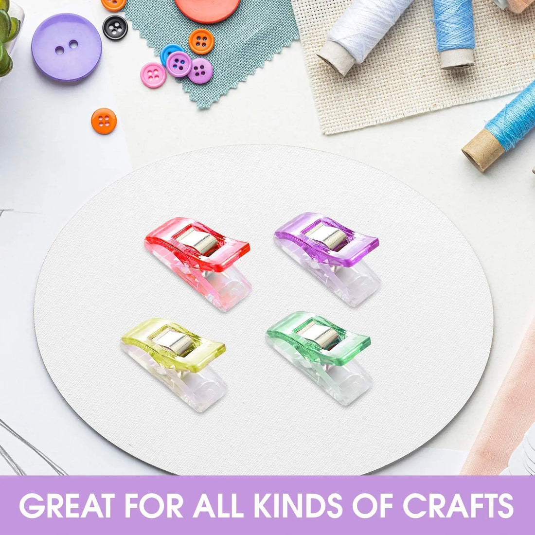 10-50pcs Multipurpose Sewing Clips – Plastic Craft & Quilting Clamps