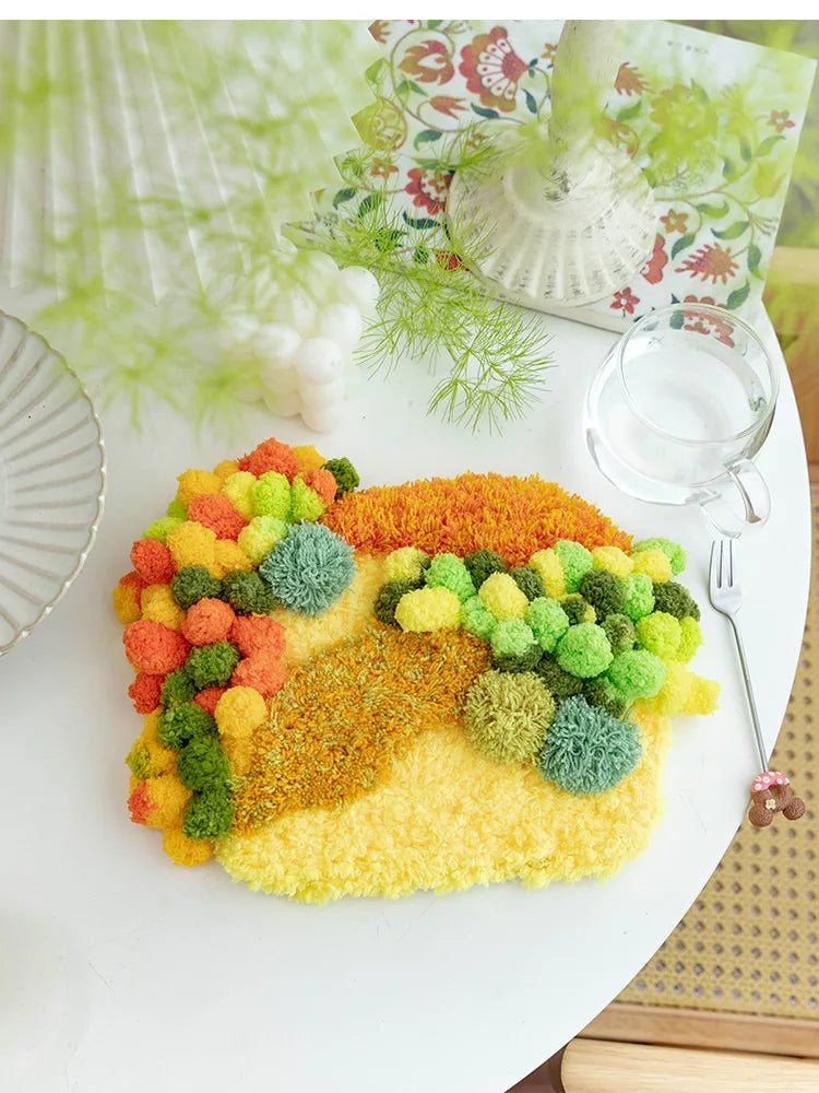 Latch Hook Coaster Kit – DIY Yarn Craft for Adults & Beginners