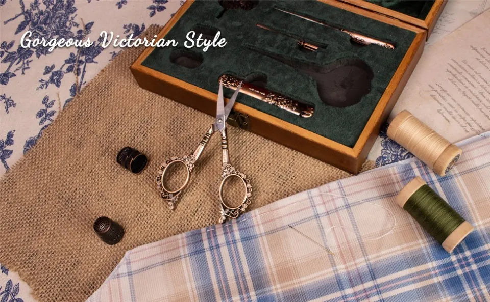 Vintage Sewing Kit – Retro Scissors & Needle Set