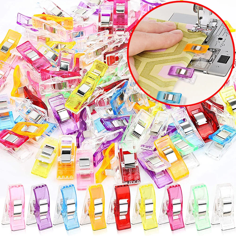 10-50pcs Multipurpose Sewing Clips – Plastic Craft & Quilting Clamps
