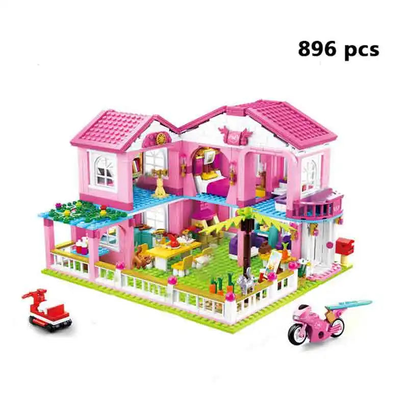 ZKZC 1018pcs Summer Villa Building Set – 3-in-1 House & Garden