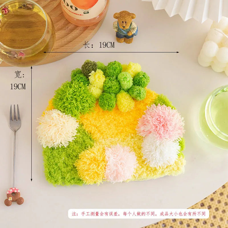 Latch Hook Coaster Kit – DIY Yarn Craft for Adults & Beginners