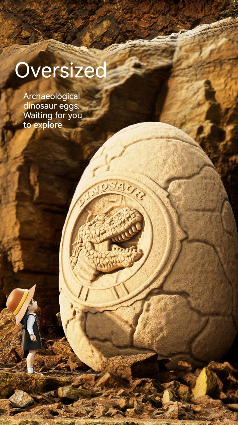 Children archaeology dig dinosaur eggs toy dinosaur fossils Boys and girls diy handmade blind box dig earth dig treasure puzzle