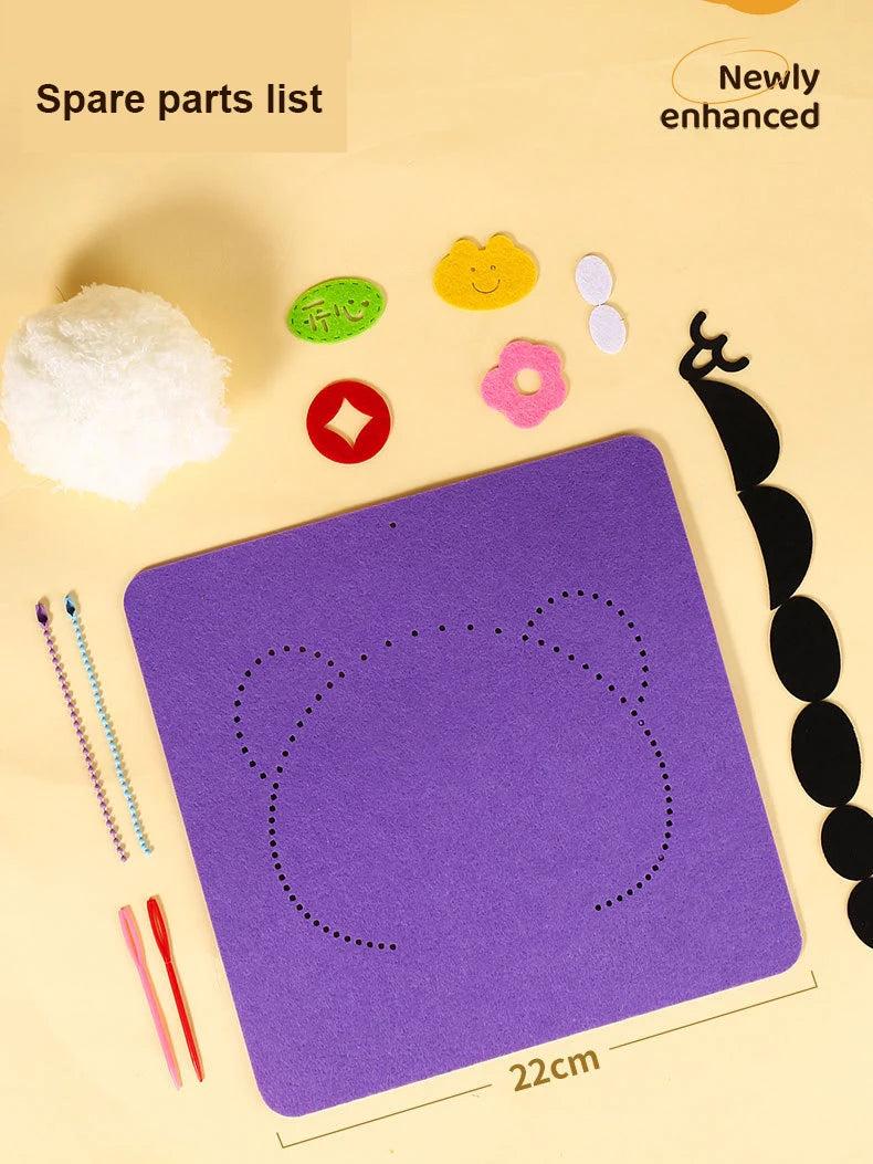 Cartoon Animal Punch Needle Kit – Beginner DIY Embroidery Set