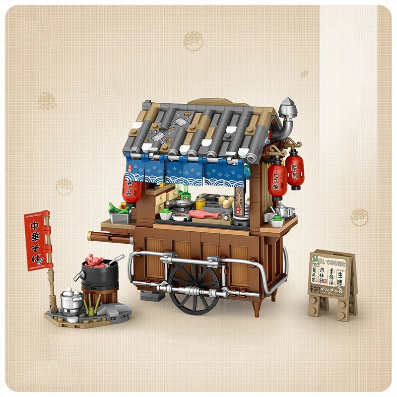 Street View Building Block Set – Mini Shops & Tea House Models