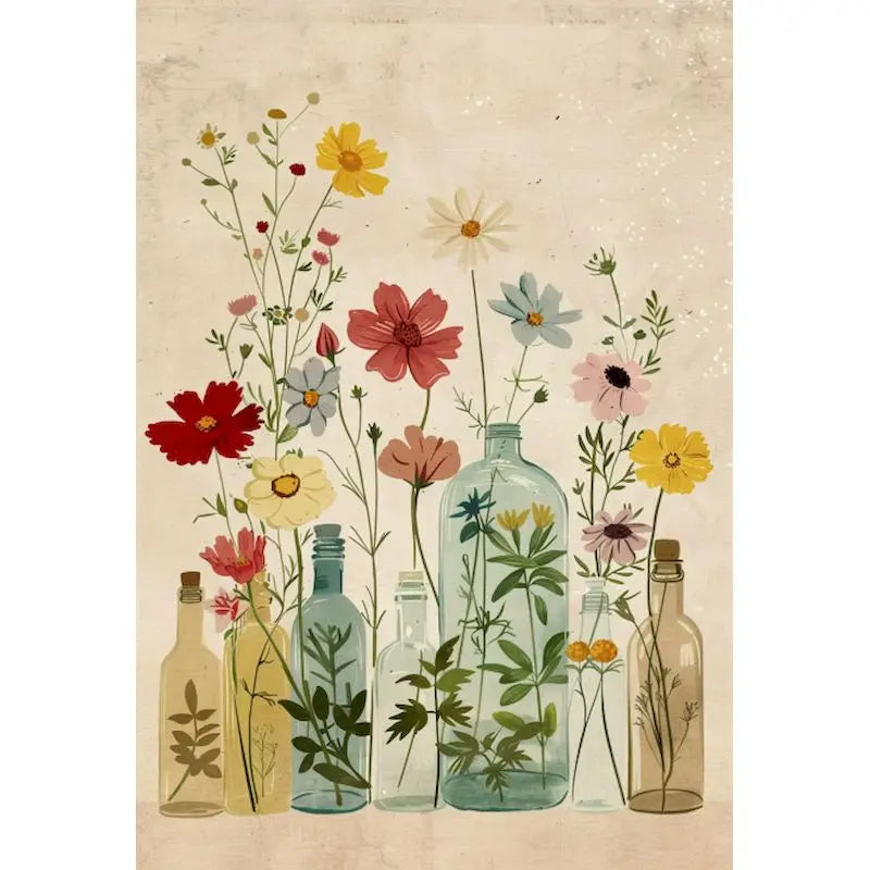 Flower Paint by Numbers Kit – DIY Wall Art for Adults