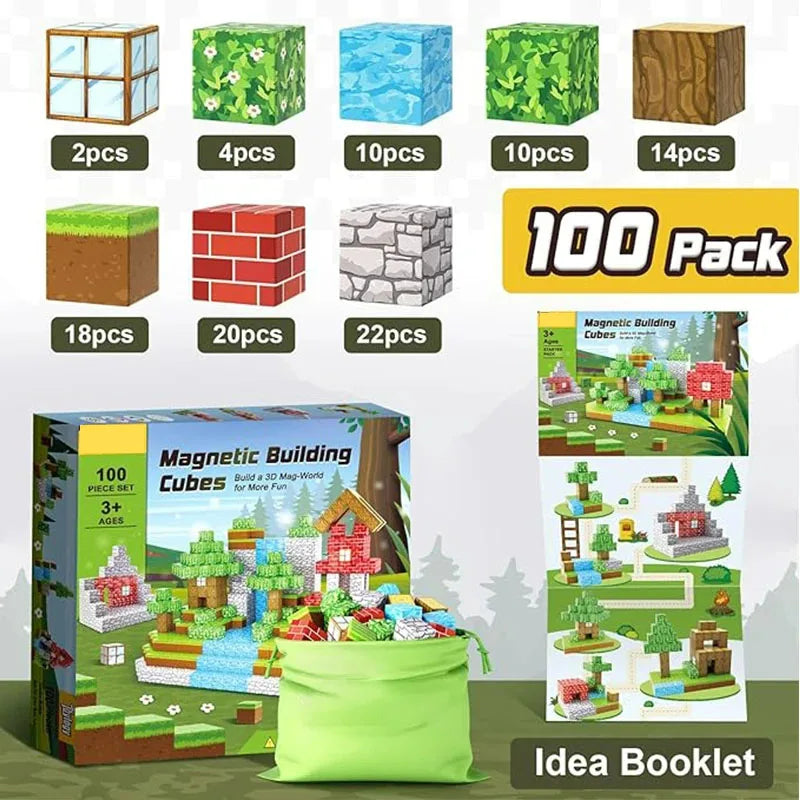 Magnetic Building Block Cube Set – STEM Toy for Kids 3+