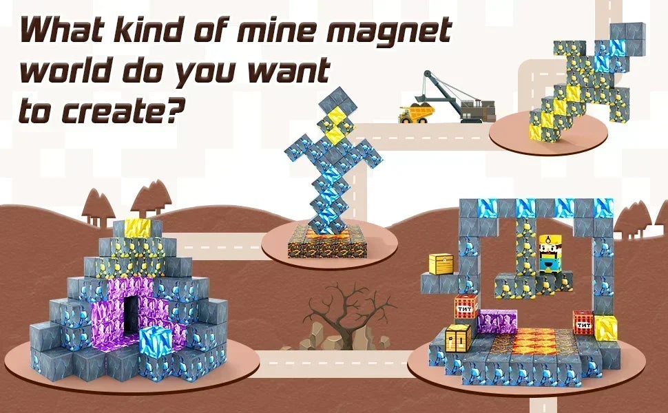 Magnetic Building Block Cube Set – STEM Toy for Kids 3+