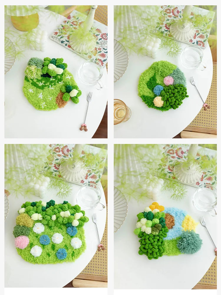 Latch Hook Coaster Kit – DIY Yarn Craft for Adults & Beginners