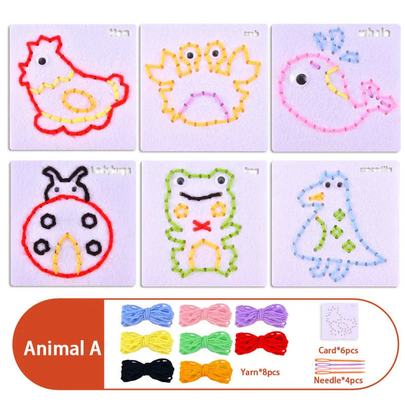 Children’s DIY Sewing Kit – Educational Felt Animal Craft Set