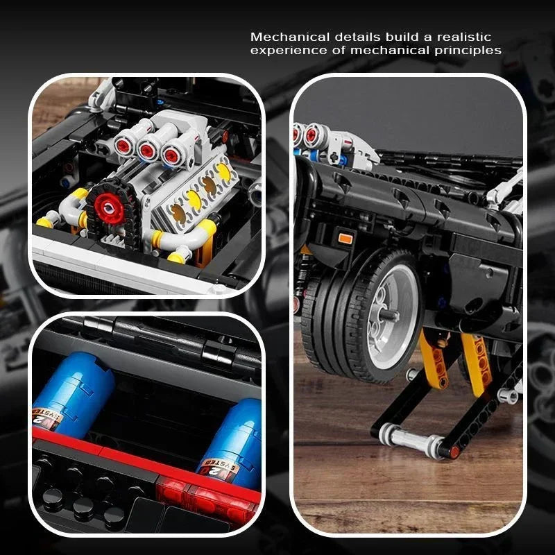 1077pcs Technical Racing Car Model – Collector’s DIY Build Set