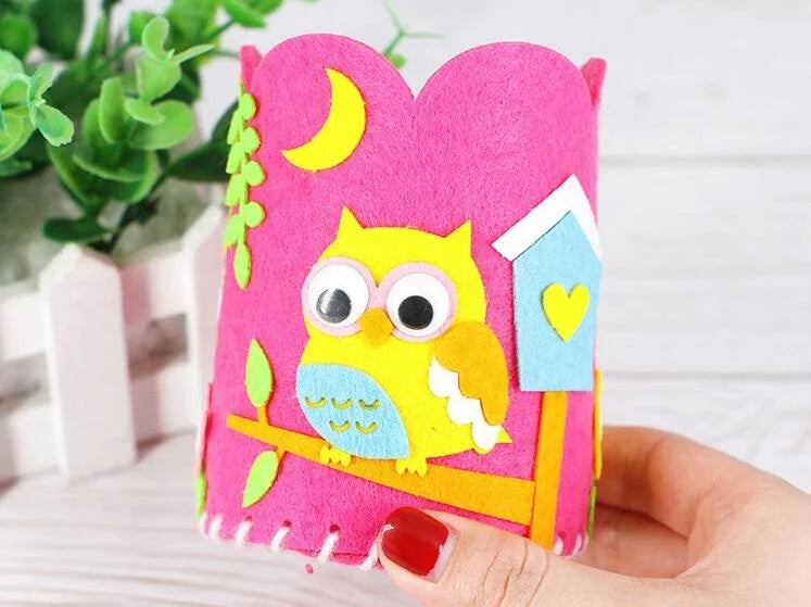 4pcs Kids DIY Pencil Holder Kit – Creative Craft Toy Set