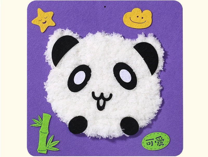 Cartoon Animal Punch Needle Kit – Beginner DIY Embroidery Set