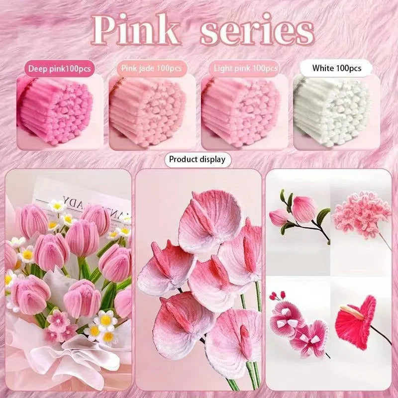 Chenille Stems – 30cm Pipe Cleaners for DIY Crafts & Flower Making