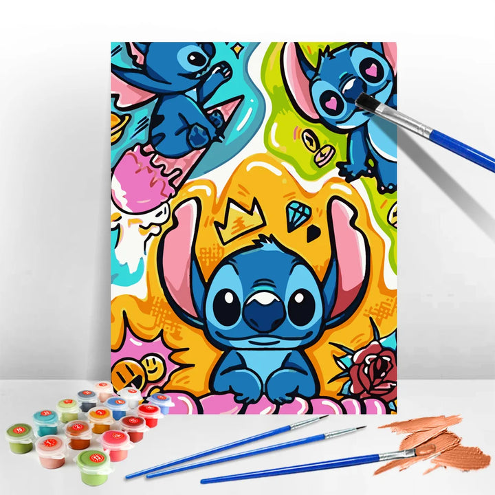 Disney Lilo & Stitch Paint by Numbers Kit – Canvas Art Set