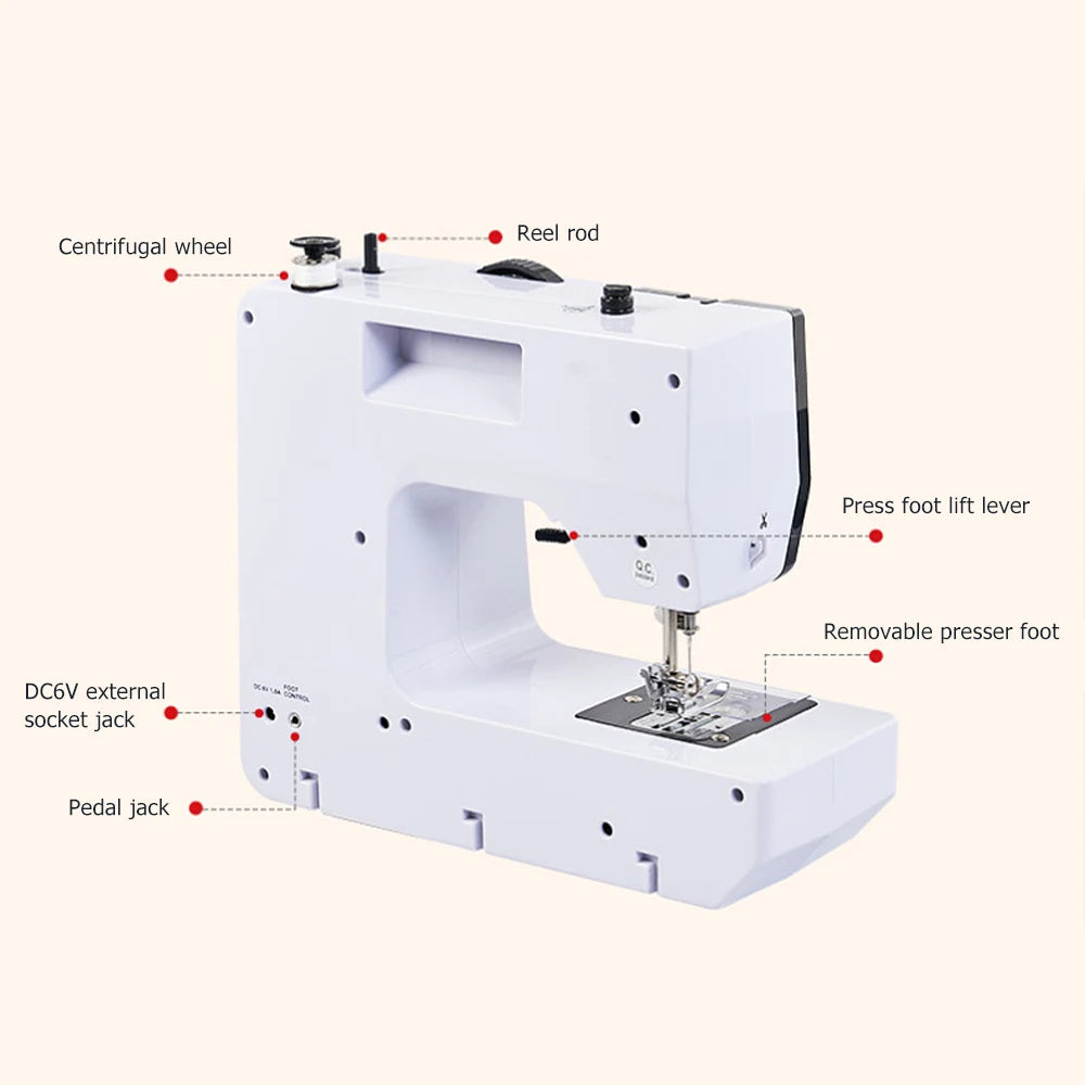 Portable Sewing Machine – 12 Stitches with Foot Pedal