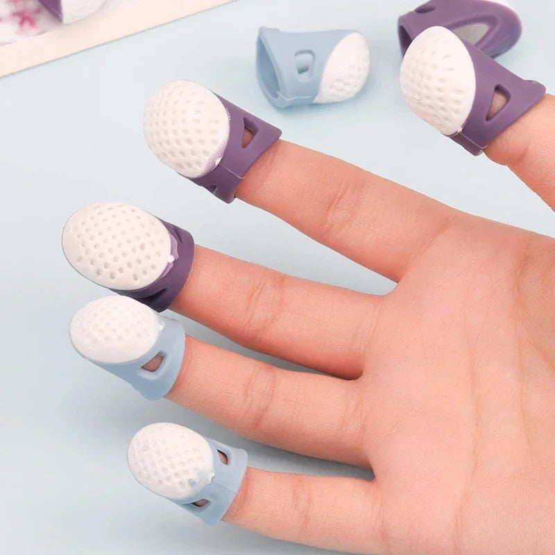 Silicone Thimble Finger Protectors – Anti-Slip Sewing Covers