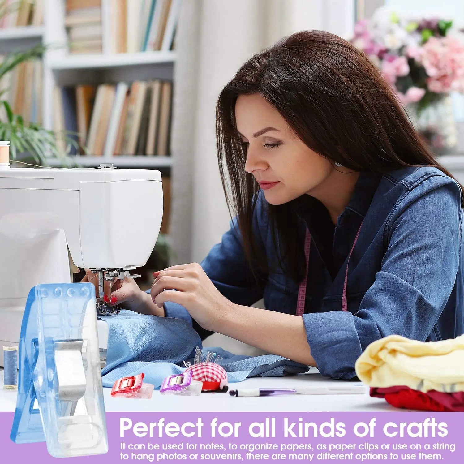 10-50pcs Multipurpose Sewing Clips – Plastic Craft & Quilting Clamps