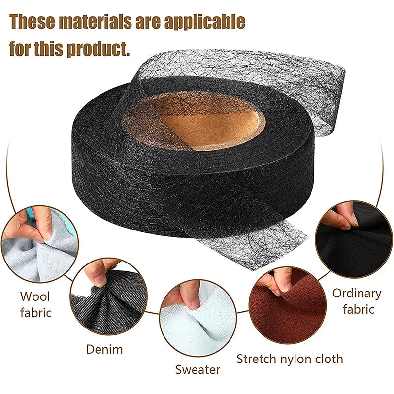 60M Iron-On Hem Tape – Self-Adhesive for Pants & Clothing