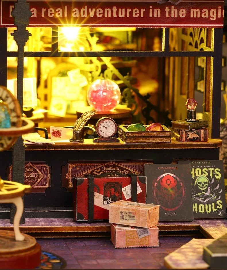 Wooden DIY Miniature Dollhouse – Big Case with Furniture Set