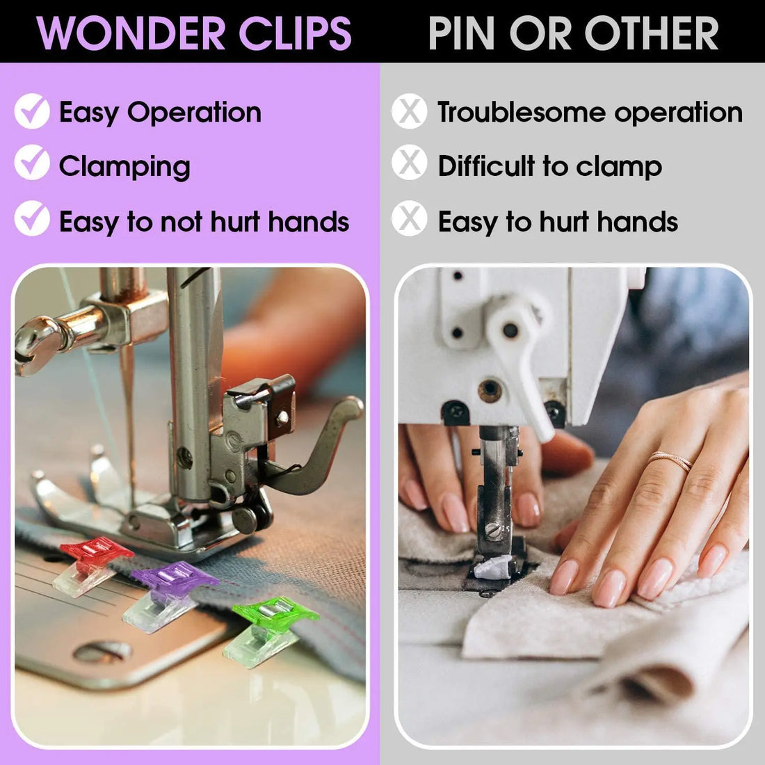 10-50pcs Multipurpose Sewing Clips – Plastic Craft & Quilting Clamps