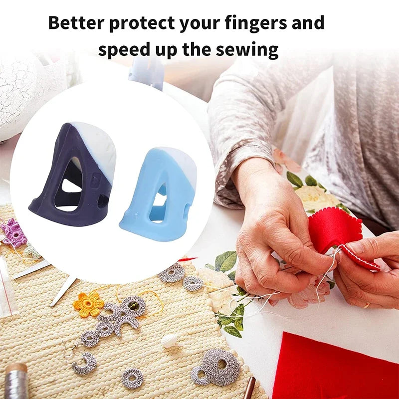 Silicone Thimble Finger Protectors – Anti-Slip Sewing Covers