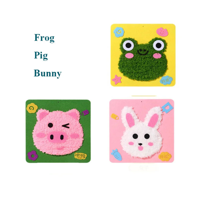 Cartoon Animal Punch Needle Kit – Beginner DIY Embroidery Set