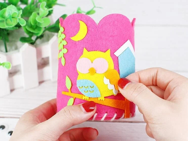 4pcs Kids DIY Pencil Holder Kit – Creative Craft Toy Set
