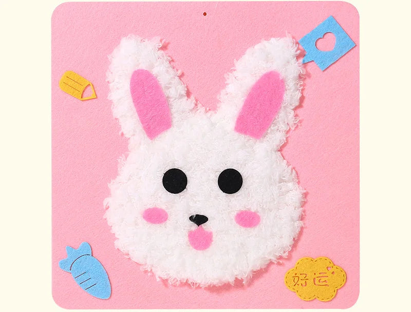 Cartoon Animal Punch Needle Kit – Beginner DIY Embroidery Set