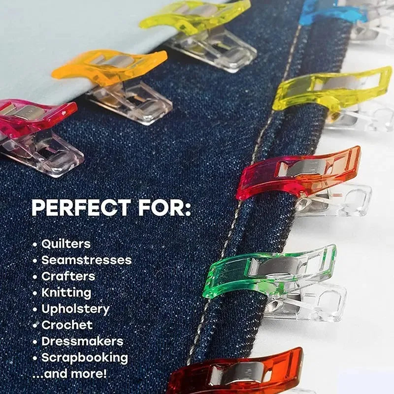 10-50pcs Multipurpose Sewing Clips – Plastic Craft & Quilting Clamps