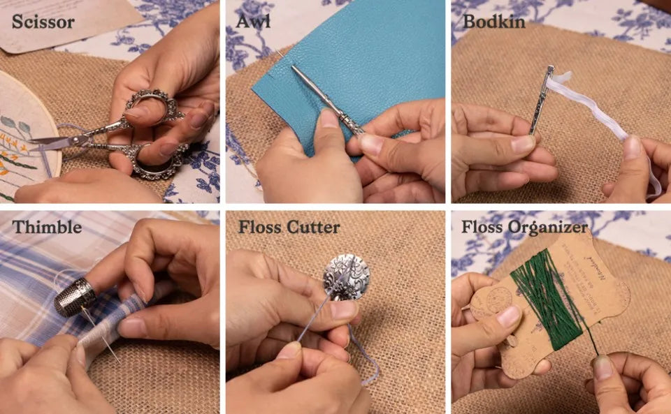 Vintage Sewing Kit – Retro Scissors & Needle Set