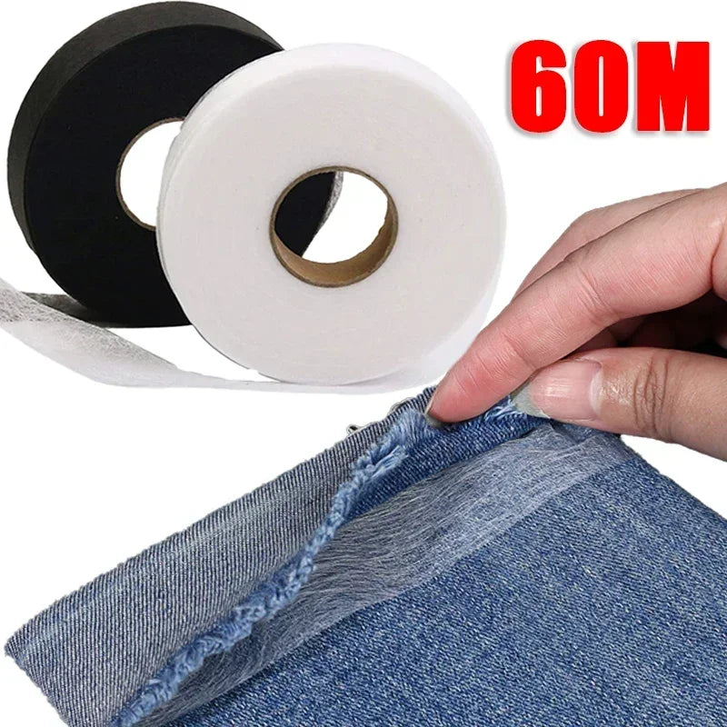 60M Iron-On Hem Tape – Self-Adhesive for Pants & Clothing