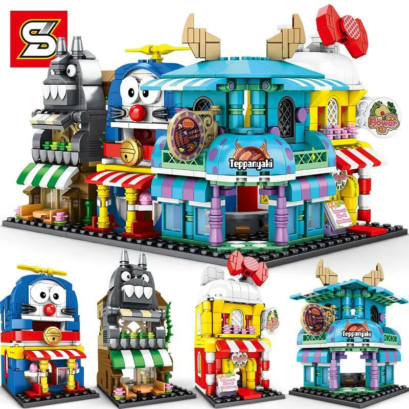 Mini City Street Snack Shop Blocks – Compatible Building Set