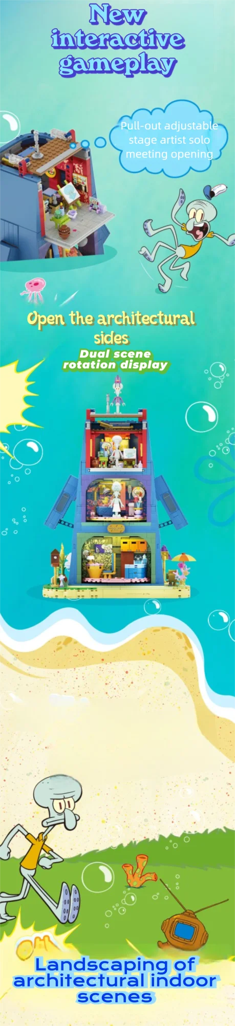 Krusty Krab Building Blocks – Cartoon Restaurant Model Set