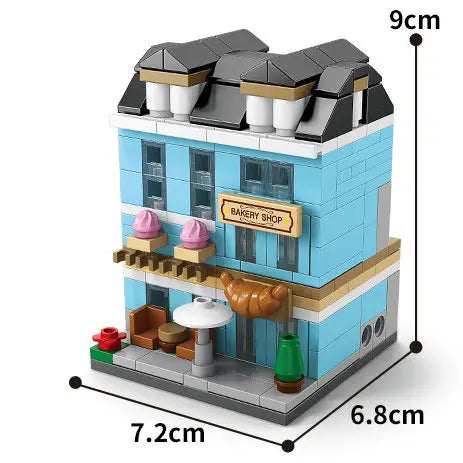 Mini City Street Snack Shop Blocks – Compatible Building Set