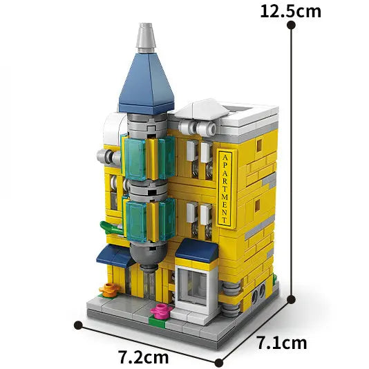 Mini City Street Snack Shop Blocks – Compatible Building Set